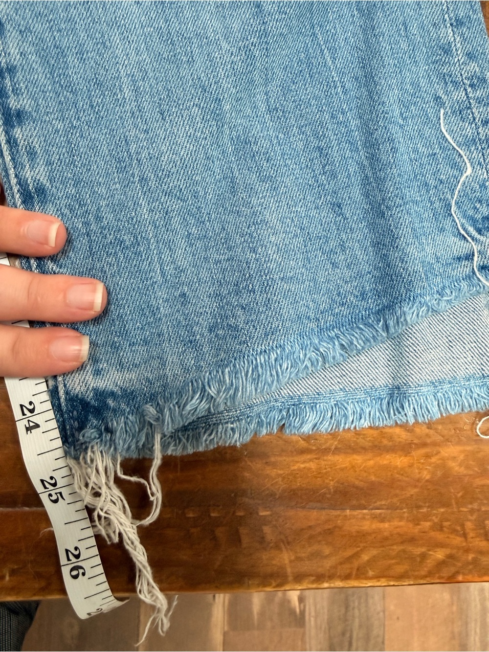 MOTHER The Inside Crop Step Fray Size 31 Modified Distressed Raw Hem Blue - Picture 10 of 12